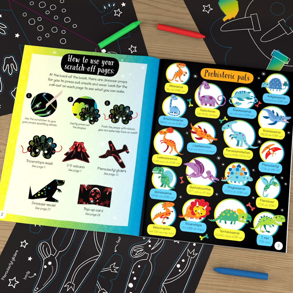 Scratch and Sparkle Dinosaurs Activity Book