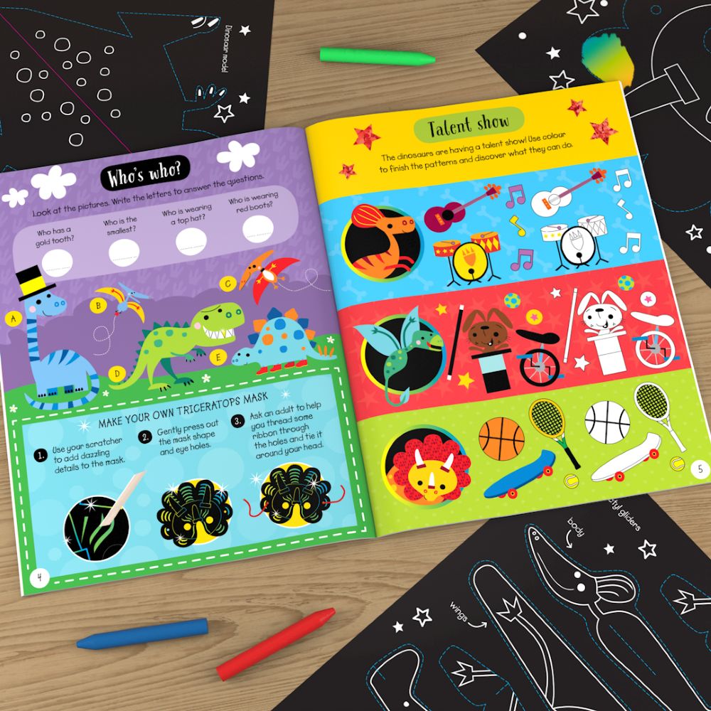Scratch and Sparkle Dinosaurs Activity Book