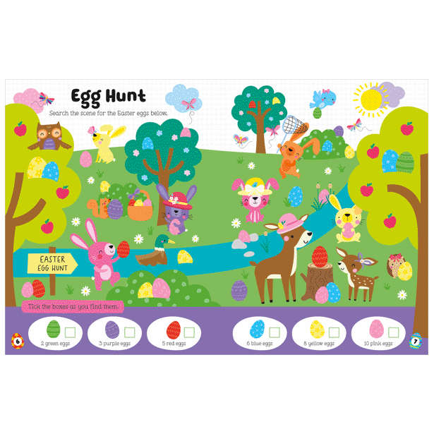 Second spread of Shiny Stickers Easter (9781803370781)