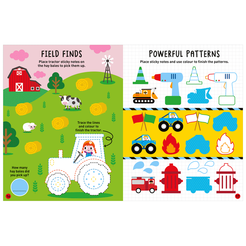 Sticky Notes Things That Go Activity Book