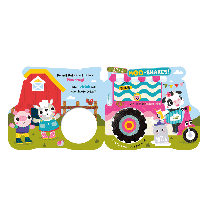 Second spread of My Busy Truck Snacks to Go! (9781836424673)