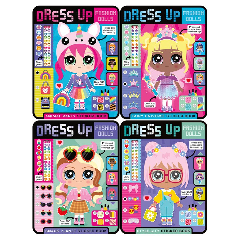 First Spread of Dress up Fashion Dolls Pack (with gems) (9781836423485)
