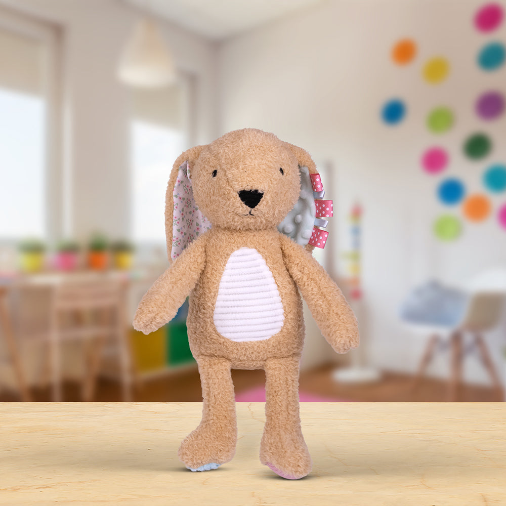 Sensory Snuggables Medium Plush Bunny with Cloth Book
