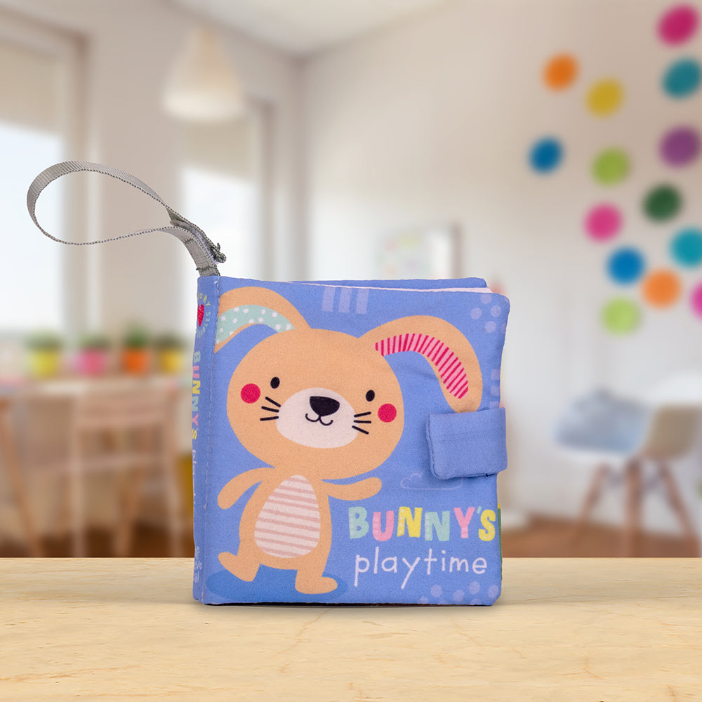 Sensory Snuggables Medium Plush Bunny with Cloth Book