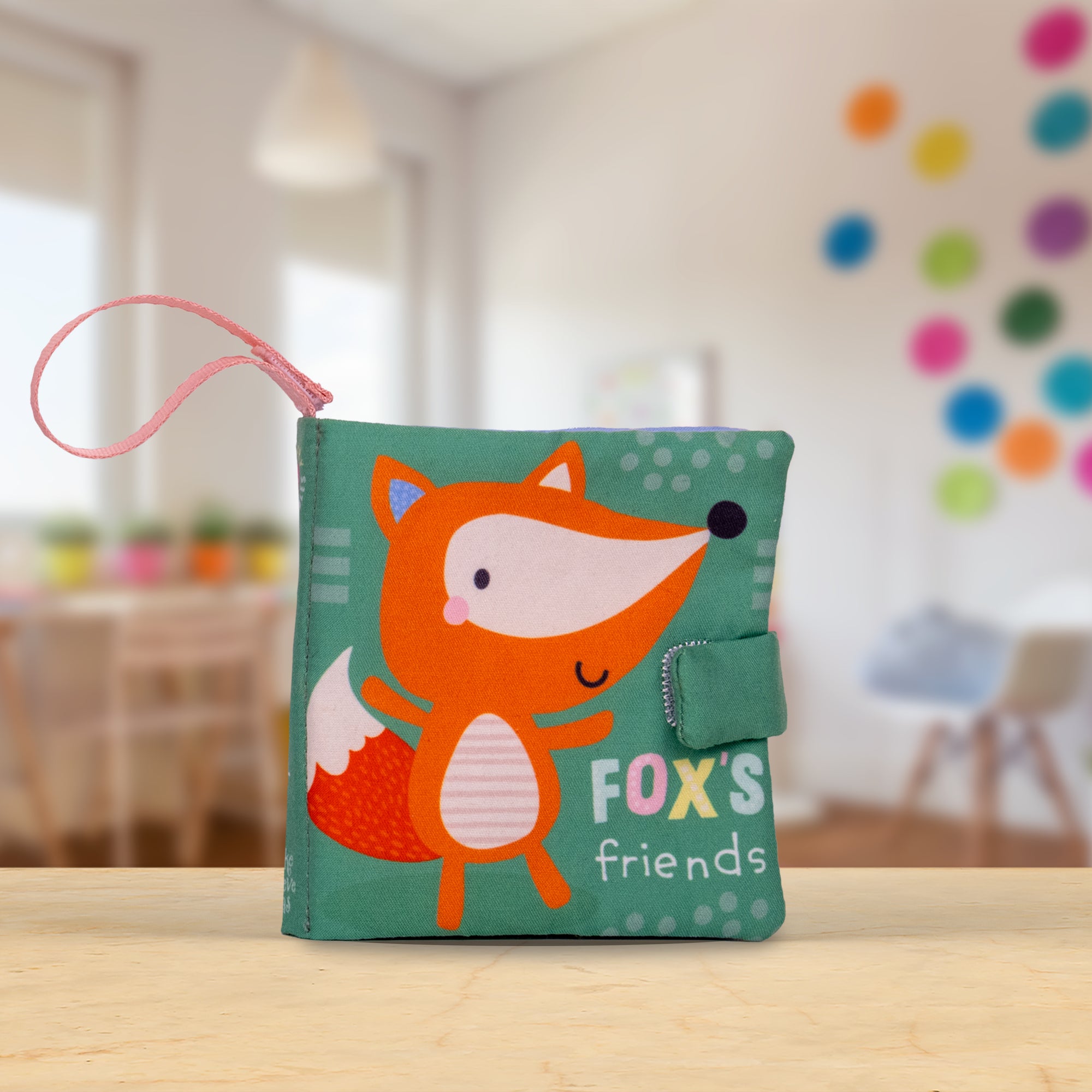 Sensory Snuggables Medium Plush Fox with Cloth Book