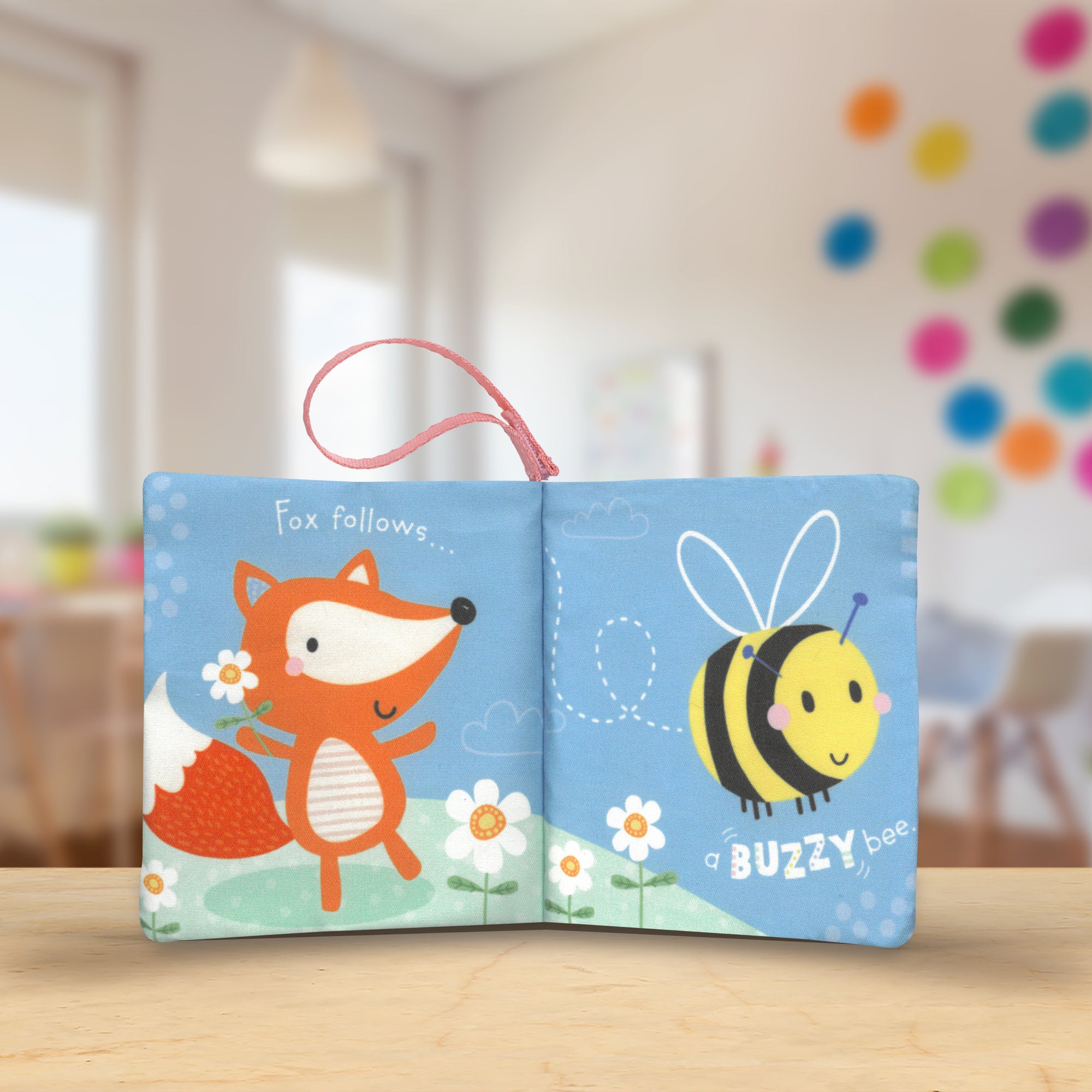 Sensory Snuggables Medium Plush Fox with Cloth Book