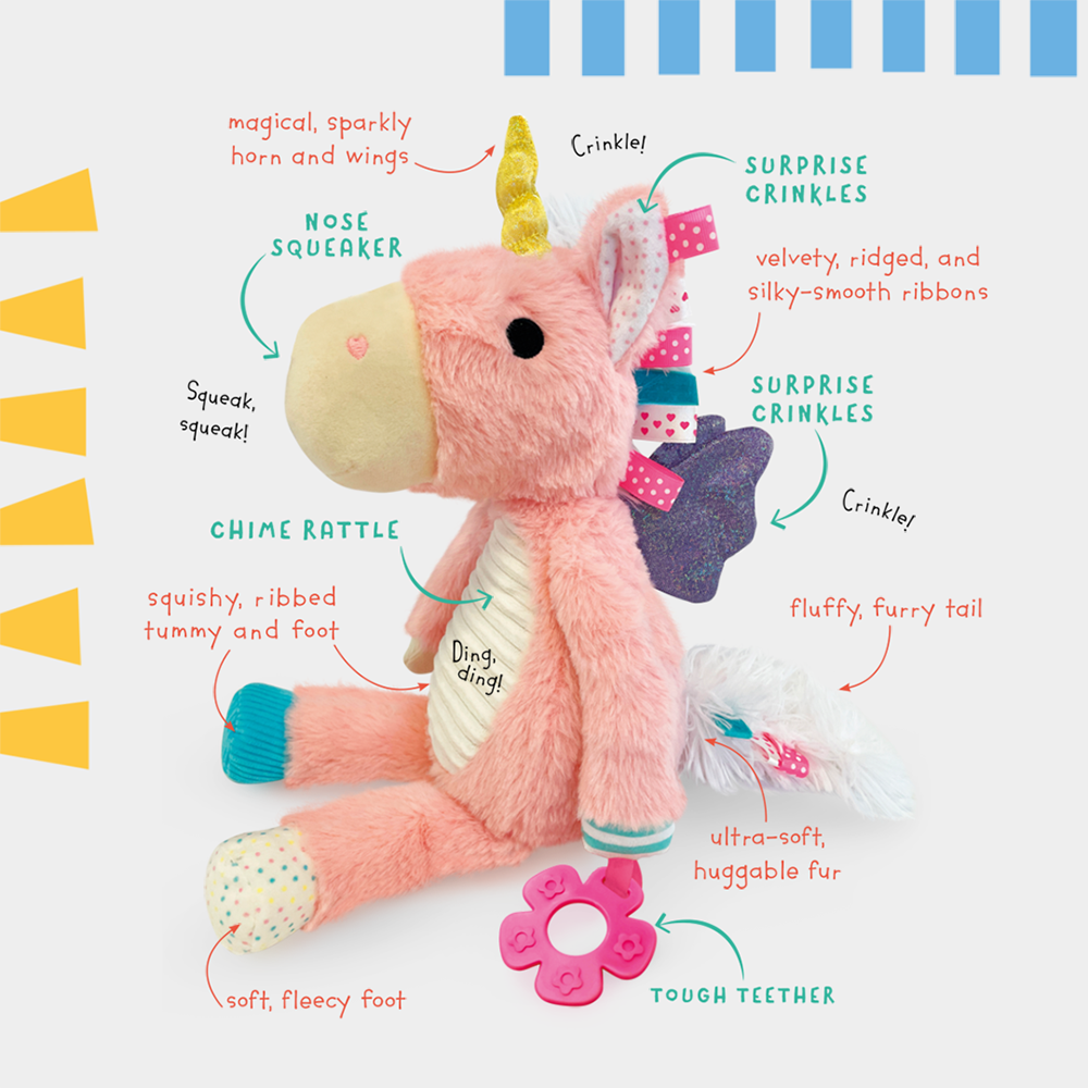 Sensory Snuggables Large Plush Unicorn