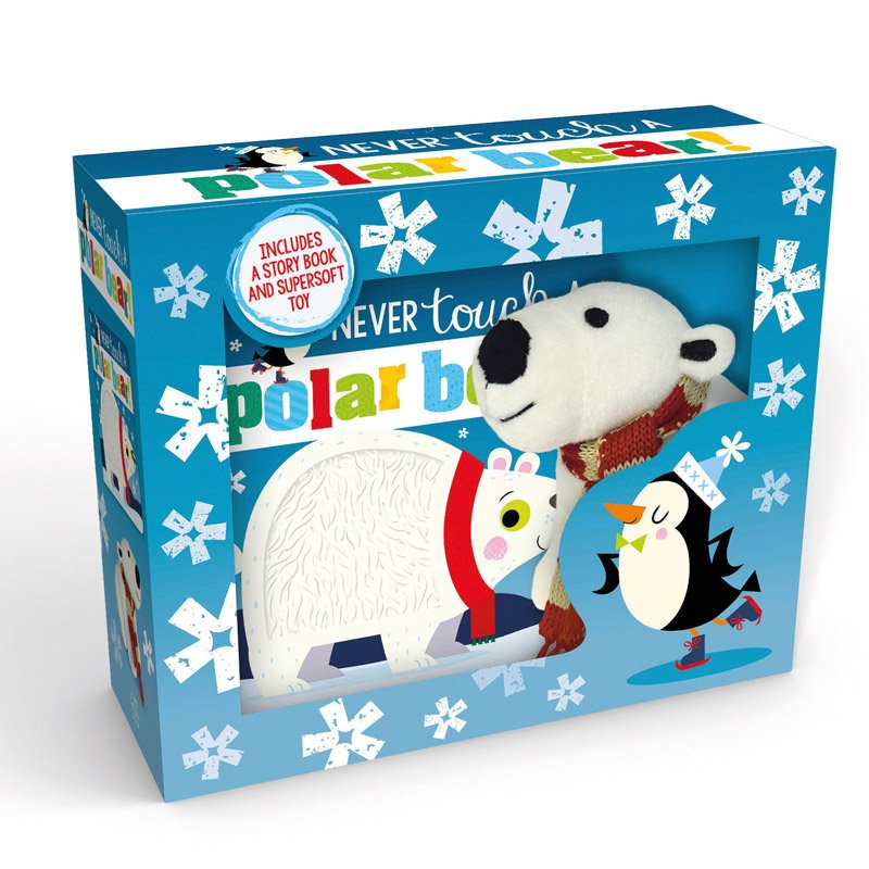First Spread of Never Touch a Polar Bear! Book and Plush (9781805448730)