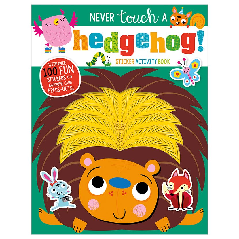 First Spread of Never Touch a Hedgehog Sticker Activity Book (9781789477924)