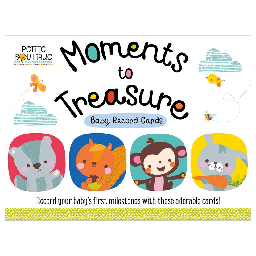 First Spread of Petite Boutique Moments to Treasure Baby Record Cards (9781786925114)