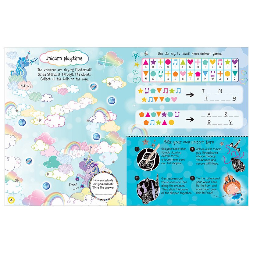 Scratch and Sparkle Unicorns Activity Book