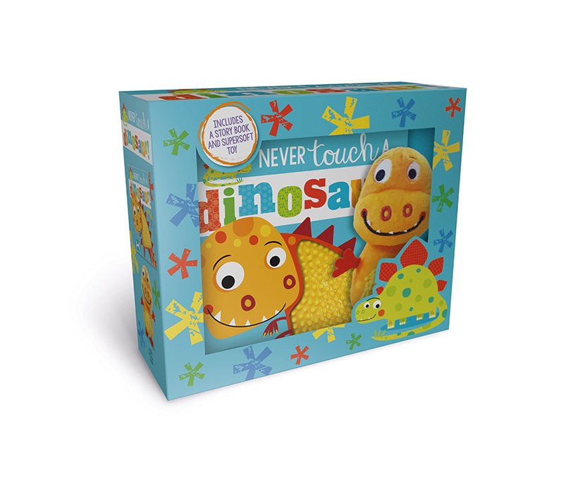 First Spread of Never Touch a Dinosaur! (9781788435420)