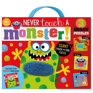 First Spread of Never Touch a Monster! Jigsaw (9781800580558)