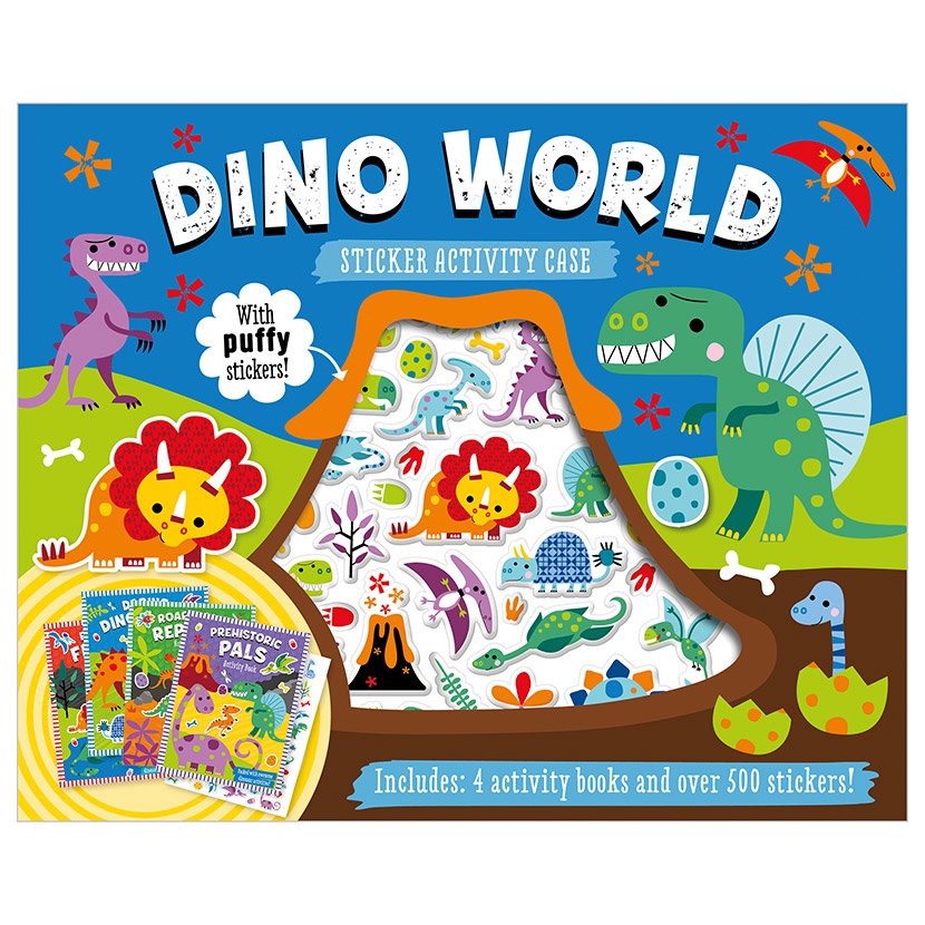First Spread of Dino World Sticker Activity Case (9781800586703)