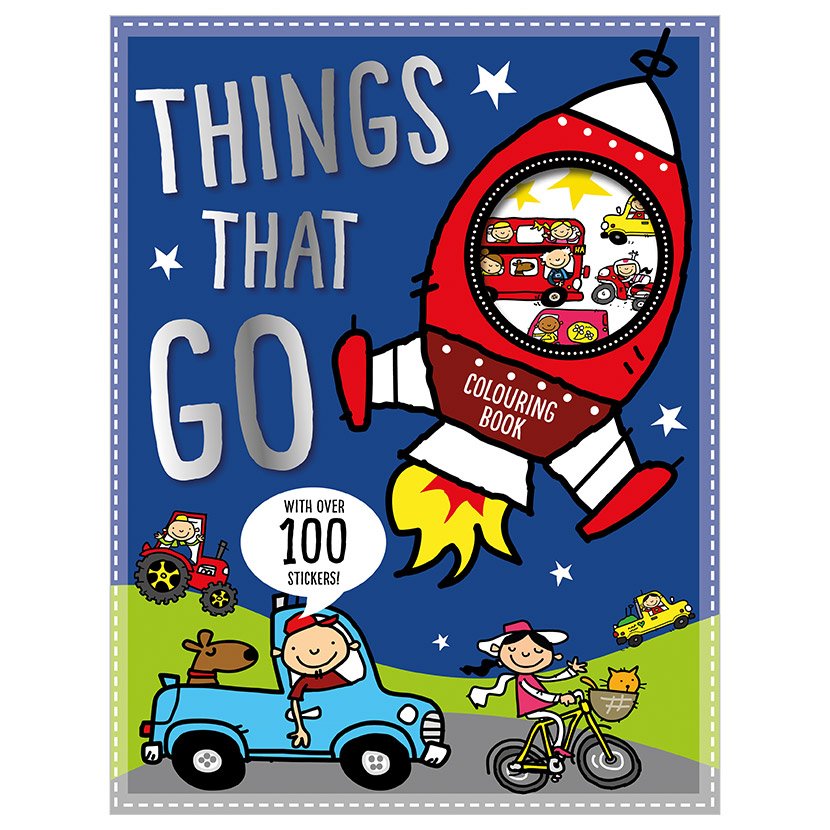 First Spread of Things That Go Colouring (9781788439602)