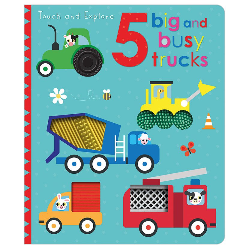 First Spread of Touch and Explore 5 Big and Busy Trucks (9781789476101)