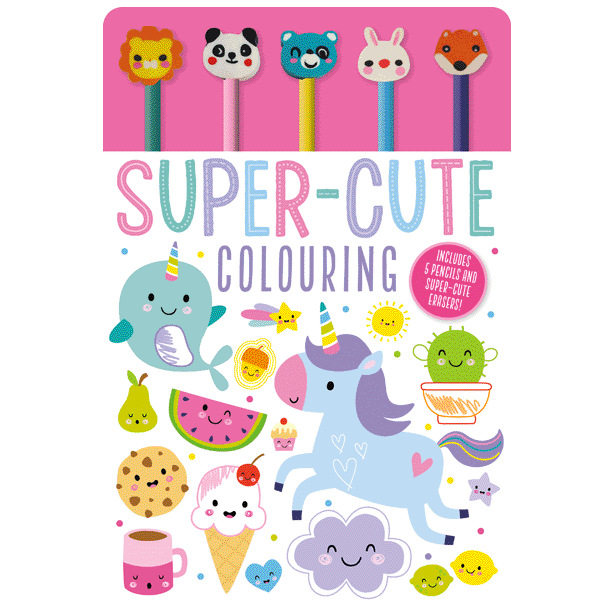 Cover of Super-Cute Colouring (9781789474947)