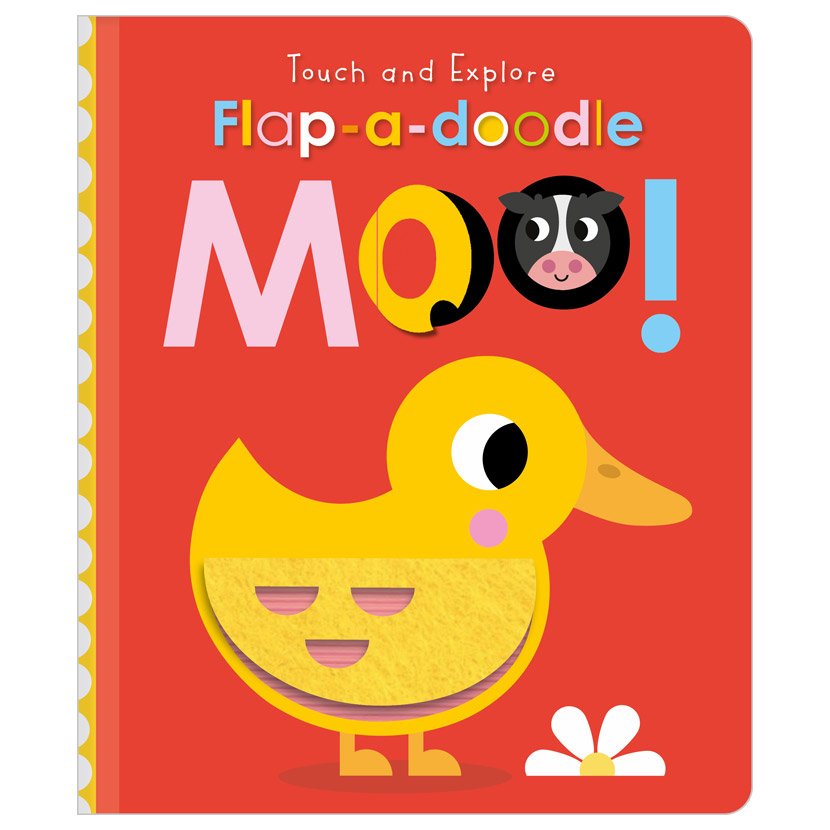 First Spread of Touch and Explore Flap-a-Doodle Moo! (9781800581852)