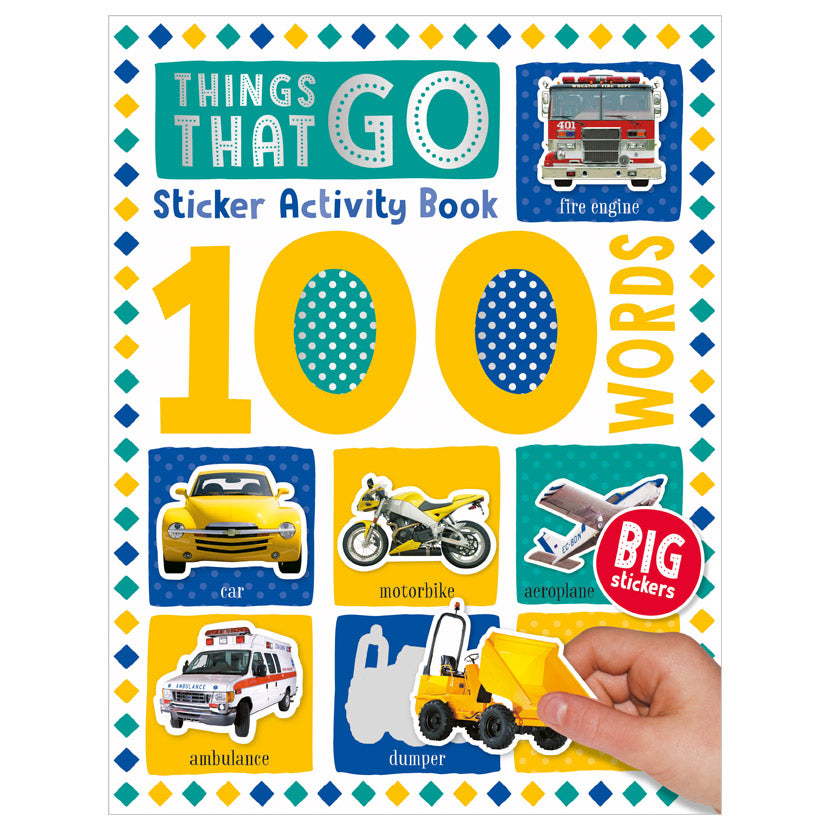 100 Words Things That Go Sticker Activity Book (9781789476200) by Make Believe Ideas
