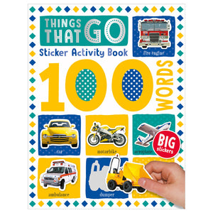 100 Words Things That Go Sticker Activity Book (9781789476200) by Make Believe Ideas