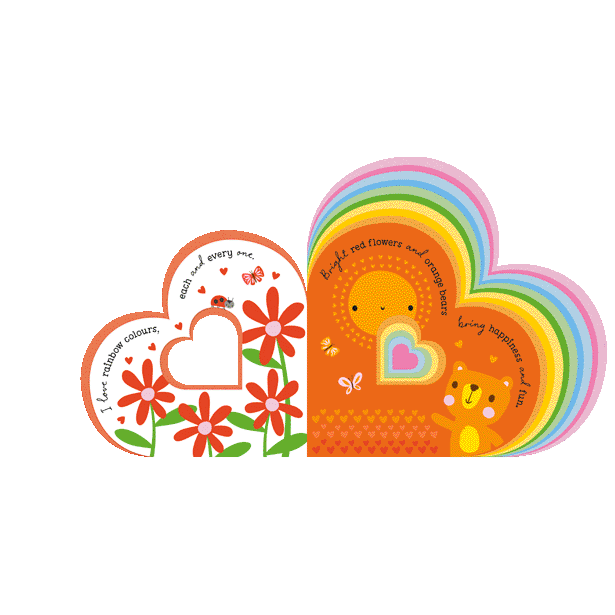 Second spread of Rainbow Love (9781800581371)