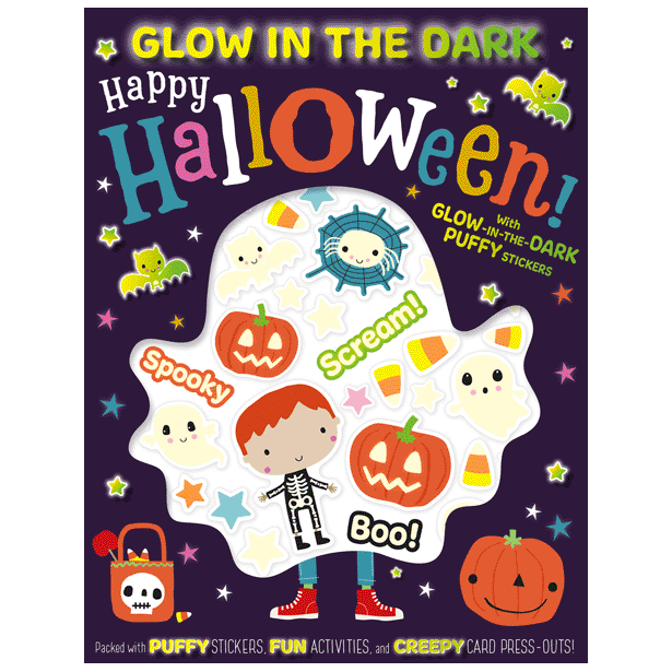 Cover of Glow in the Dark Puffy Stickers Happy Halloween! (9781800584341)