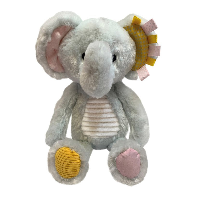 First Spread of Sensory Snuggables Medium Plush Elephant (5060236486349)