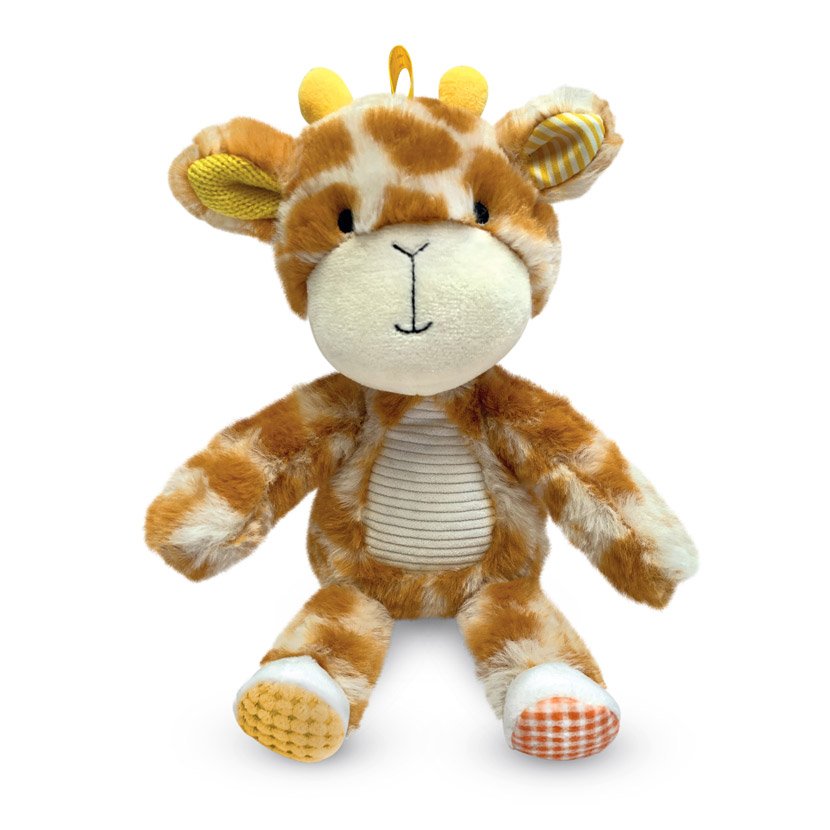 First Spread of Sensory Snuggables Small Plush Giraffe (5060236483782)