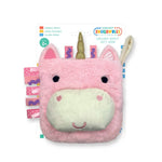 First Spread of Sensory Snuggables Unicorn Puppet Soft Book (9781836421023)