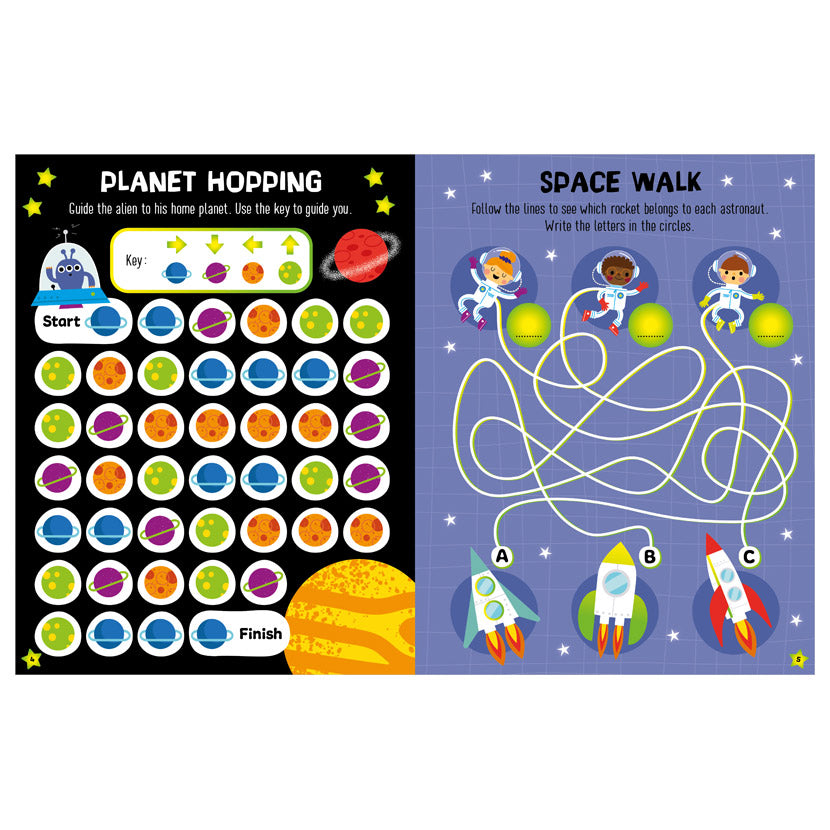 Glow in the Dark Space Activity Book