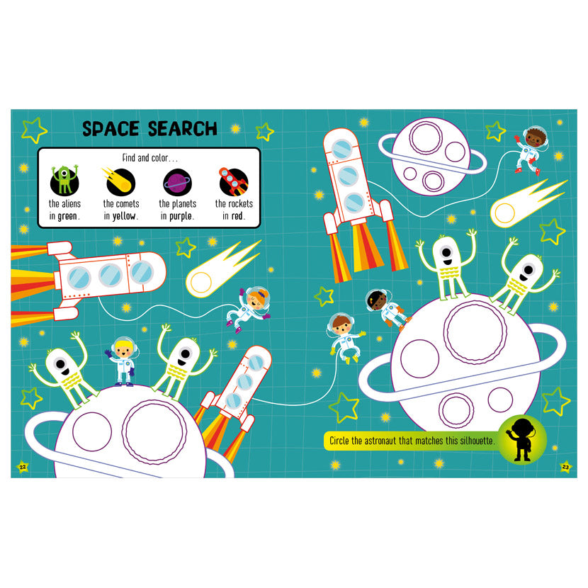Glow in the Dark Space Activity Book