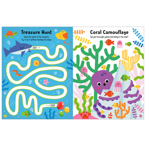 Second spread of Window Stickies Ocean Friends (9781803370392)