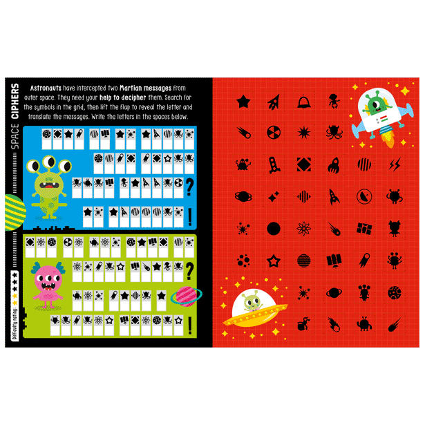 Second spread of Flap-a-Zillion Puzzle Book (9781800585928)