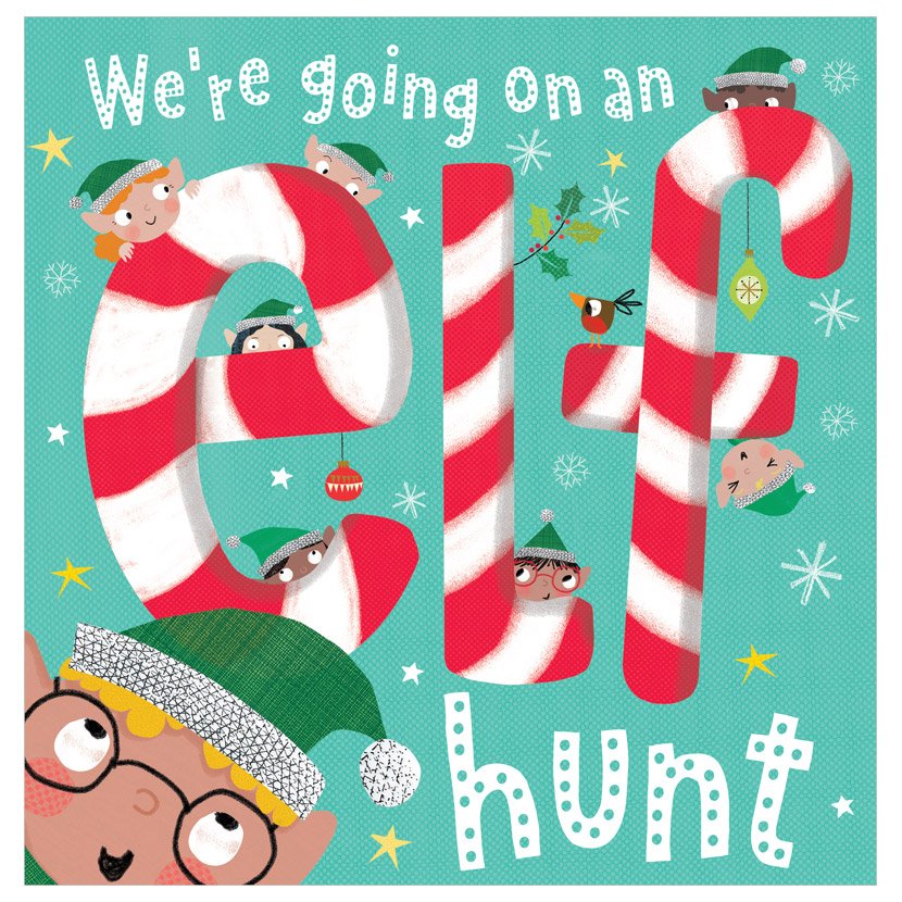 First Spread of We're Going on an Elf Hunt (9781805445357)