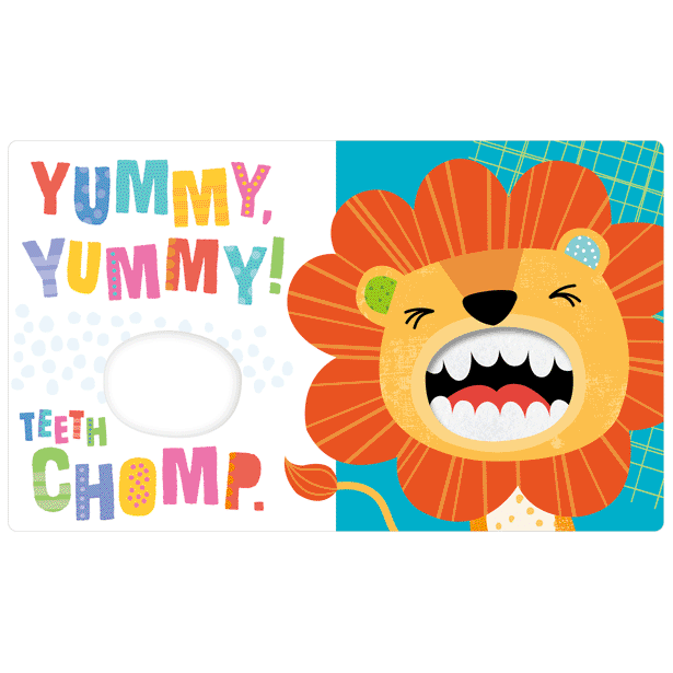 Second spread of Sensory Snuggables Chomp! (9781803371719)