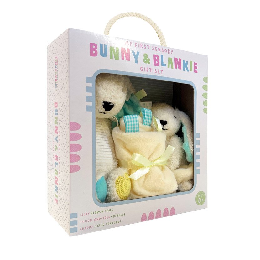 First Spread of Sensory Snuggables My First Sensory Bunny and Blankie Gift Set (5060236486363)