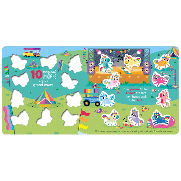 Second spread of 10 Magical Unicorns (9781803377452)