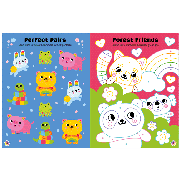 Second spread of Rainbow Kingdom Activity Book (9781803373072)