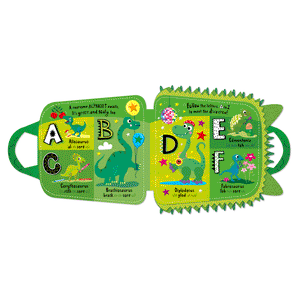 Second spread of My Green and Scaly Dinosaur ABC Backpack (9781805447450)