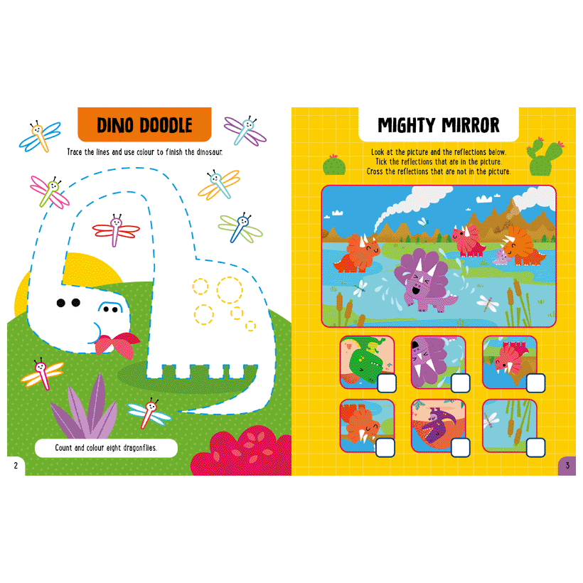 Second spread of My Dinosaur Play Book (9781805442080)