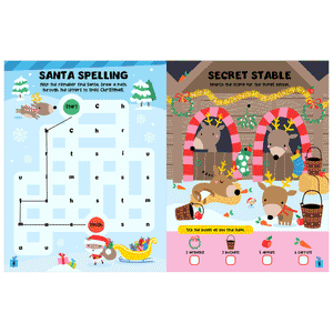 Second spread of Reindeer Express Activity Book (9781805442813)