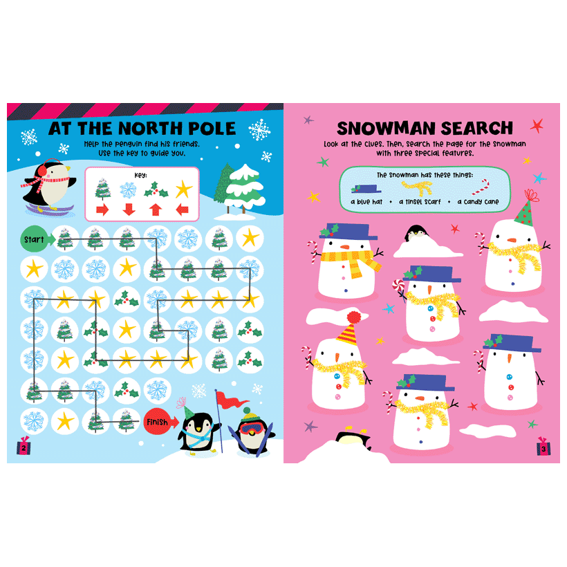 Second spread of Polar Party Activity Book (9781805442820)