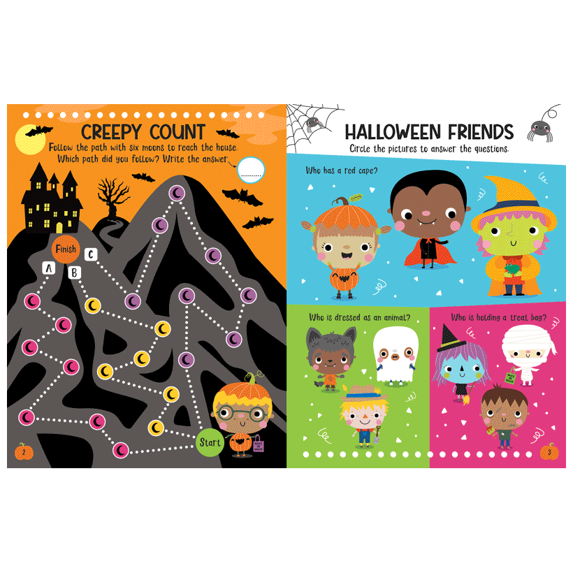 Second spread of Haunted House Activity Book (9781805444770)