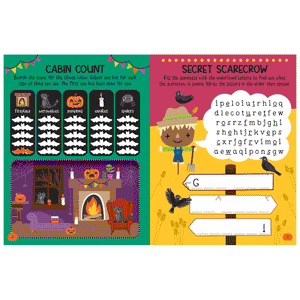 Second spread of Spooky Forest Activity Book (9781805444848)