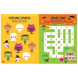 Second spread of Trick-or-Treat Street Activity Book (9781805444855)
