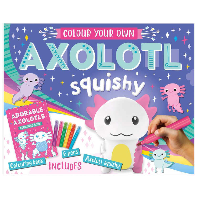 First Spread of Colour Your Own Axolotl Squishy (9781805445616)