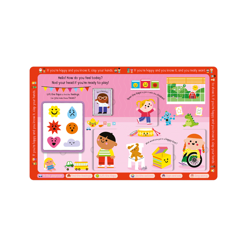 Second spread of The Toddler Play Book of Everything! (9781836422075)