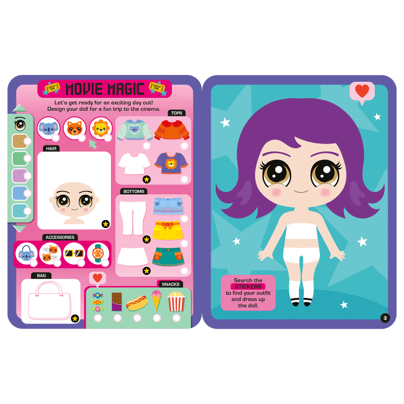 Second spread of Dress Up Fashion Dolls Animal Party (9781836423829)