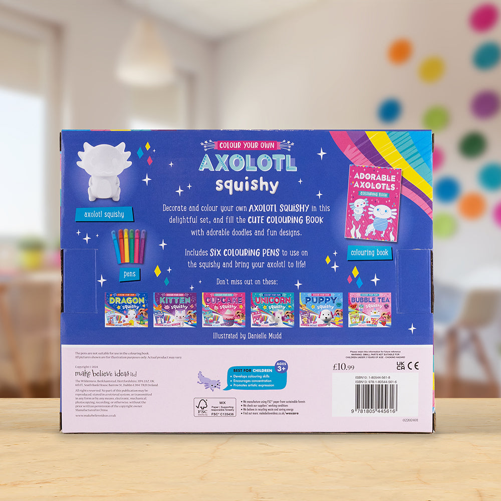 Colour Your Own Axolotl Squishy