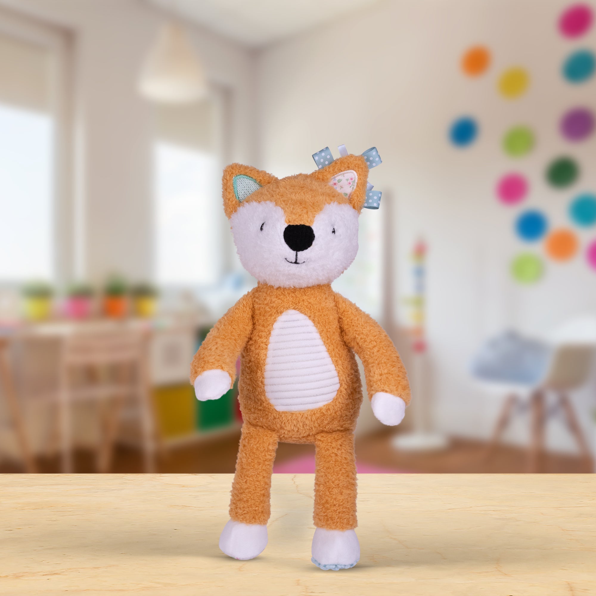 Sensory Snuggables Medium Plush Fox with Cloth Book